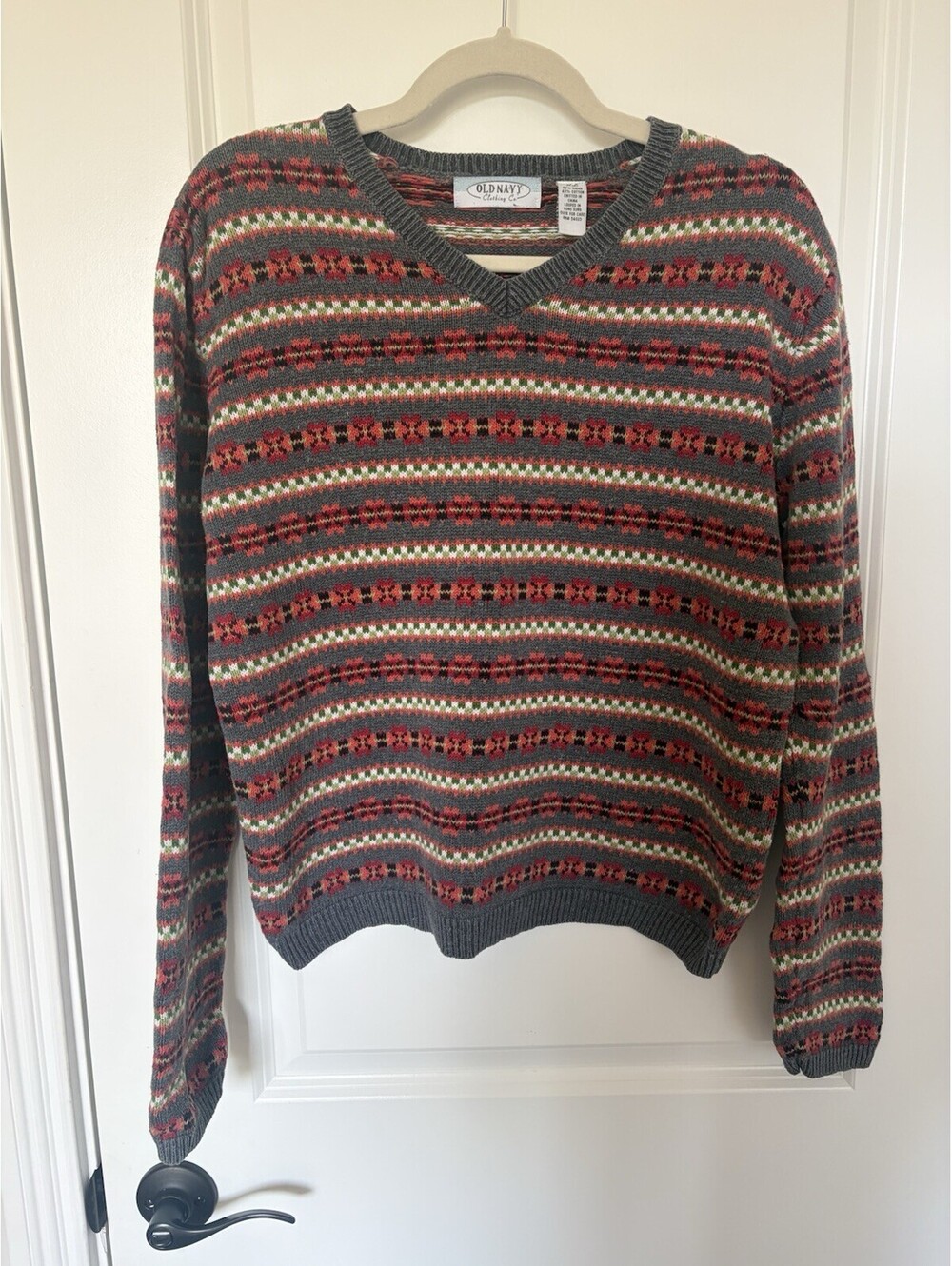 Vintage Old Navy Isle Knit Sweater Size XL Women’s V-Neck